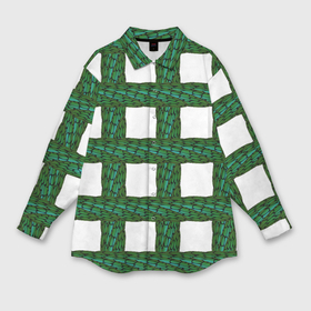 Мужская рубашка oversize 3D с принтом Зеленые змейки ,  |  | Тематика изображения на принте: 