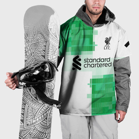 Накидка на куртку 3D с принтом ФК Ливерпуль форма 23 24 гостевая , 100% полиэстер |  | Тематика изображения на принте: 