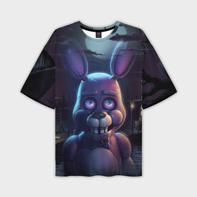 Мужская футболка oversize 3D с принтом Bonnie  FNAF в Кировске,  |  | Тематика изображения на принте: 