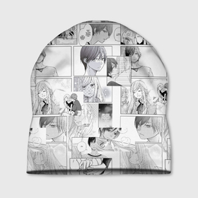 Шапка 3D с принтом Моя любовь 999 уровня к Ямаде   манга в Кировске, 100% полиэстер | универсальный размер, печать по всей поверхности изделия | Тематика изображения на принте: 