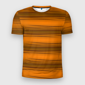 Мужская футболка 3D Slim с принтом Текстура бревна горизонтальные в Курске, 100% полиэстер с улучшенными характеристиками | приталенный силуэт, круглая горловина, широкие плечи, сужается к линии бедра | 