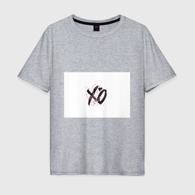 Мужская футболка хлопок Oversize с принтом XO в Кировске, 100% хлопок | свободный крой, круглый ворот, “спинка” длиннее передней части | Тематика изображения на принте: 