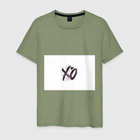 Мужская футболка хлопок с принтом XO в Кировске, 100% хлопок | прямой крой, круглый вырез горловины, длина до линии бедер, слегка спущенное плечо. | Тематика изображения на принте: 