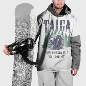 Накидка на куртку 3D с принтом Тайга   из России с любовью в Тюмени, 100% полиэстер |  | Тематика изображения на принте: 