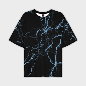 Мужская футболка oversize 3D с принтом Молния   природное явление в Тюмени,  |  | 