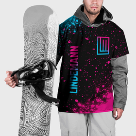 Накидка на куртку 3D с принтом Lindemann   neon gradient: надпись, символ в Кировске, 100% полиэстер |  | Тематика изображения на принте: 