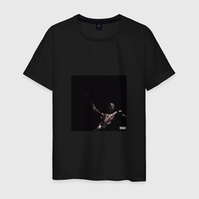 Мужская футболка хлопок с принтом Трэвис Скотт   альбом utopia в Санкт-Петербурге, 100% хлопок | прямой крой, круглый вырез горловины, длина до линии бедер, слегка спущенное плечо. | 