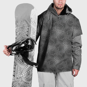 Накидка на куртку 3D с принтом Узор Черно белый в Санкт-Петербурге, 100% полиэстер |  | Тематика изображения на принте: 