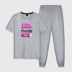 Мужская пижама хлопок с принтом Барби мод в Санкт-Петербурге, 100% хлопок | брюки и футболка прямого кроя, без карманов, на брюках мягкая резинка на поясе и по низу штанин
 | 