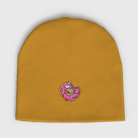 Мужская шапка демисезонная с принтом Гомер пончик в Тюмени,  |  | Тематика изображения на принте: 
