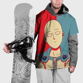 Накидка на куртку 3D с принтом Saitama hero face , 100% полиэстер |  | 