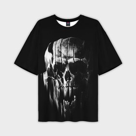 Мужская футболка oversize 3D с принтом Brutal skull в Екатеринбурге,  |  | 