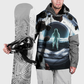 Накидка на куртку 3D с принтом Black hole astronaut в Петрозаводске, 100% полиэстер |  | Тематика изображения на принте: 