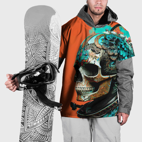 Накидка на куртку 3D с принтом Art skull   irezumi    Japan в Петрозаводске, 100% полиэстер |  | 