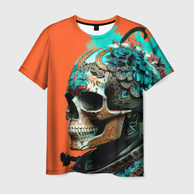 Мужская футболка 3D с принтом Art skull   irezumi    Japan в Белгороде, 100% полиэфир | прямой крой, круглый вырез горловины, длина до линии бедер | 