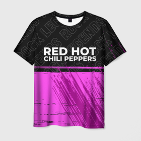 Мужская футболка 3D с принтом Red Hot Chili Peppers rock legends: символ сверху в Кировске, 100% полиэфир | прямой крой, круглый вырез горловины, длина до линии бедер | Тематика изображения на принте: 