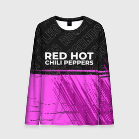 Мужской лонгслив 3D с принтом Red Hot Chili Peppers rock legends: символ сверху в Белгороде, 100% полиэстер | длинные рукава, круглый вырез горловины, полуприлегающий силуэт | Тематика изображения на принте: 