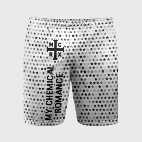 Мужские шорты спортивные с принтом My Chemical Romance glitch на светлом фоне: по вертикали в Белгороде,  |  | 
