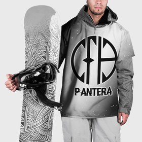 Накидка на куртку 3D с принтом Pantera glitch на светлом фоне , 100% полиэстер |  | 