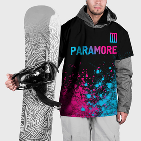Накидка на куртку 3D с принтом Paramore   neon gradient: символ сверху в Санкт-Петербурге, 100% полиэстер |  | Тематика изображения на принте: 