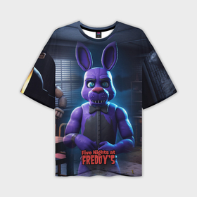 Мужская футболка oversize 3D с принтом Five Nights  at Freddys Bonnie ,  |  | Тематика изображения на принте: 