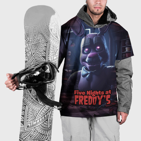 Накидка на куртку 3D с принтом Five   Nights at Freddys  Bonnie в Новосибирске, 100% полиэстер |  | 