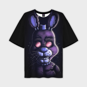 Мужская футболка oversize 3D с принтом Five Nights   at Freddys  Bonnie ,  |  | Тематика изображения на принте: 