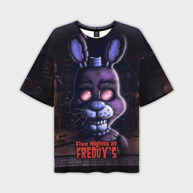 Мужская футболка oversize 3D с принтом Five   Nights at Freddys  Bonnie ,  |  | Тематика изображения на принте: 