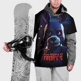 Накидка на куртку 3D с принтом Five   Nights  at Freddys  Bonnie в Новосибирске, 100% полиэстер |  | 