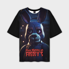 Мужская футболка oversize 3D с принтом Five   Nights  at Freddys  Bonnie ,  |  | Тематика изображения на принте: 