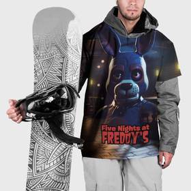 Накидка на куртку 3D с принтом Five   Nights  at  Freddys  Bonnie в Новосибирске, 100% полиэстер |  | 