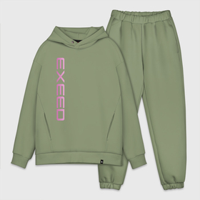 Мужской костюм oversize хлопок с принтом Exeed pink logo в Петрозаводске,  |  | Тематика изображения на принте: 