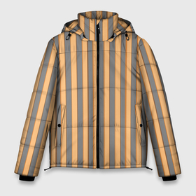 Мужская зимняя куртка 3D с принтом Полосатый серый и желтый в Кировске, верх — 100% полиэстер; подкладка — 100% полиэстер; утеплитель — 100% полиэстер | длина ниже бедра, свободный силуэт Оверсайз. Есть воротник-стойка, отстегивающийся капюшон и ветрозащитная планка. 

Боковые карманы с листочкой на кнопках и внутренний карман на молнии. | 