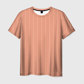 Мужская футболка 3D с принтом Светлый коралловый полосы в Курске, 100% полиэфир | прямой крой, круглый вырез горловины, длина до линии бедер | 