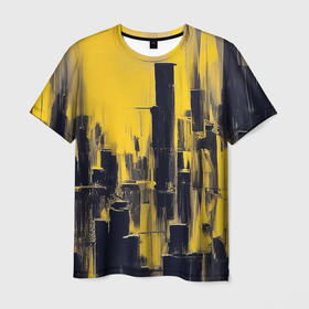 Мужская футболка 3D с принтом Большой нарисованный город в Белгороде, 100% полиэфир | прямой крой, круглый вырез горловины, длина до линии бедер | Тематика изображения на принте: 