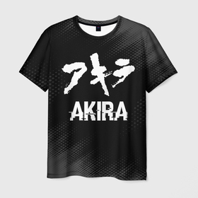 Мужская футболка 3D с принтом Akira glitch на темном фоне в Санкт-Петербурге, 100% полиэфир | прямой крой, круглый вырез горловины, длина до линии бедер | Тематика изображения на принте: 