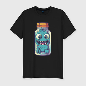 Мужская футболка хлопок Slim с принтом Monster in Bottle: Slumbervile в Кировске, 92% хлопок, 8% лайкра | приталенный силуэт, круглый вырез ворота, длина до линии бедра, короткий рукав | 