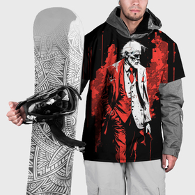 Накидка на куртку 3D с принтом Эпатажный старик в Белгороде, 100% полиэстер |  | 