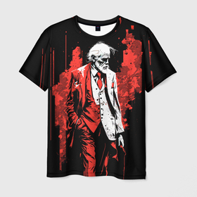 Мужская футболка 3D с принтом Эпатажный старик в Курске, 100% полиэфир | прямой крой, круглый вырез горловины, длина до линии бедер | 
