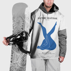 Накидка на куртку 3D с принтом Силуэт лежа на спине   Анри Матисс в Тюмени, 100% полиэстер |  | 