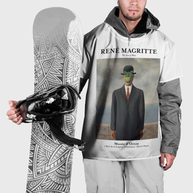 Накидка на куртку 3D с принтом Рене Магритт   Сын человеческий в Екатеринбурге, 100% полиэстер |  | 