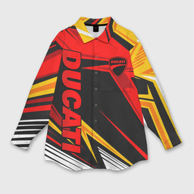 Мужская рубашка oversize 3D с принтом Ducati   red uniform в Петрозаводске,  |  | Тематика изображения на принте: 