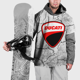 Накидка на куртку 3D с принтом Ducati   потресканная земля , 100% полиэстер |  | 