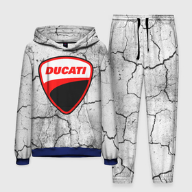 Мужской костюм с толстовкой 3D с принтом Ducati   потресканная земля в Курске,  |  | Тематика изображения на принте: 