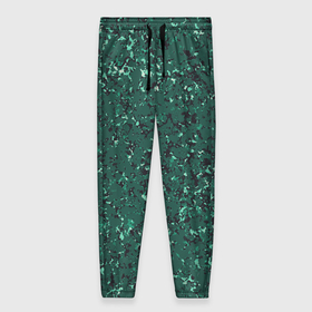 Женские брюки 3D с принтом Текстура зелёный камень в Екатеринбурге, полиэстер 100% | прямой крой, два кармана без застежек по бокам, с мягкой трикотажной резинкой на поясе и по низу штанин. В поясе для дополнительного комфорта — широкие завязки | 