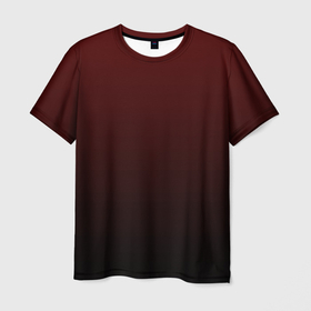 Мужская футболка 3D с принтом Градиент бордово чёрный в Новосибирске, 100% полиэфир | прямой крой, круглый вырез горловины, длина до линии бедер | Тематика изображения на принте: 