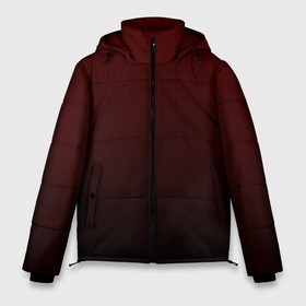 Мужская зимняя куртка 3D с принтом Градиент бордово чёрный в Новосибирске, верх — 100% полиэстер; подкладка — 100% полиэстер; утеплитель — 100% полиэстер | длина ниже бедра, свободный силуэт Оверсайз. Есть воротник-стойка, отстегивающийся капюшон и ветрозащитная планка. 

Боковые карманы с листочкой на кнопках и внутренний карман на молнии. | Тематика изображения на принте: 