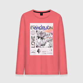 Мужской лонгслив хлопок с принтом Евангелион постер в Ухте, 100% хлопок |  | Тематика изображения на принте: 