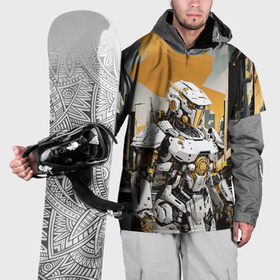 Накидка на куртку 3D с принтом Роботозированный страж в Санкт-Петербурге, 100% полиэстер |  | Тематика изображения на принте: 