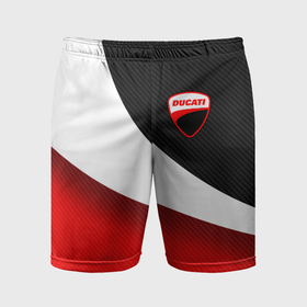 Мужские шорты спортивные с принтом Ducati   красно черный в Курске,  |  | Тематика изображения на принте: 